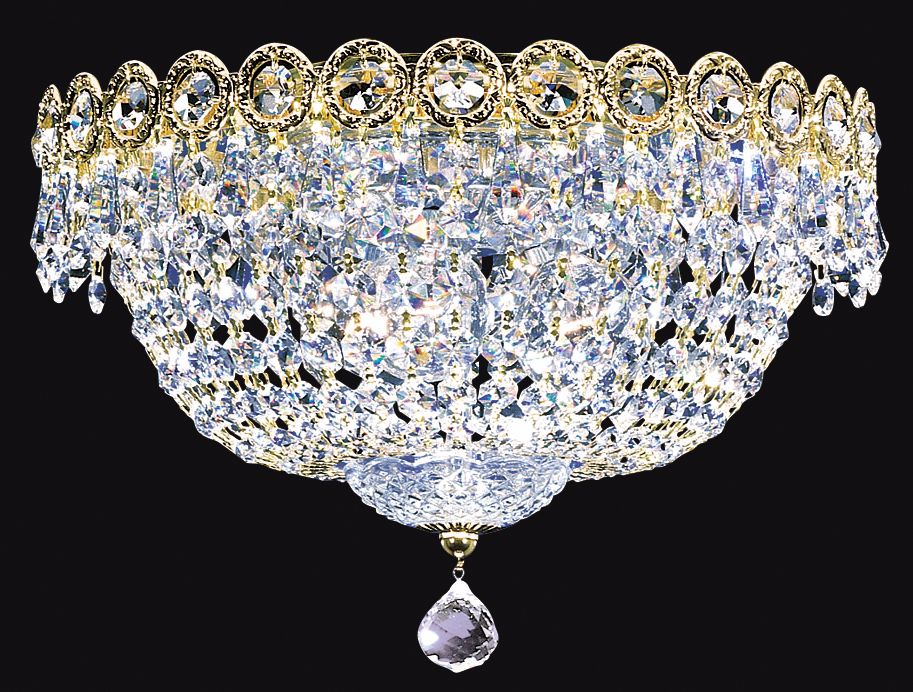 James R. Moder Dominion 12" Wide Crystal Flushmount