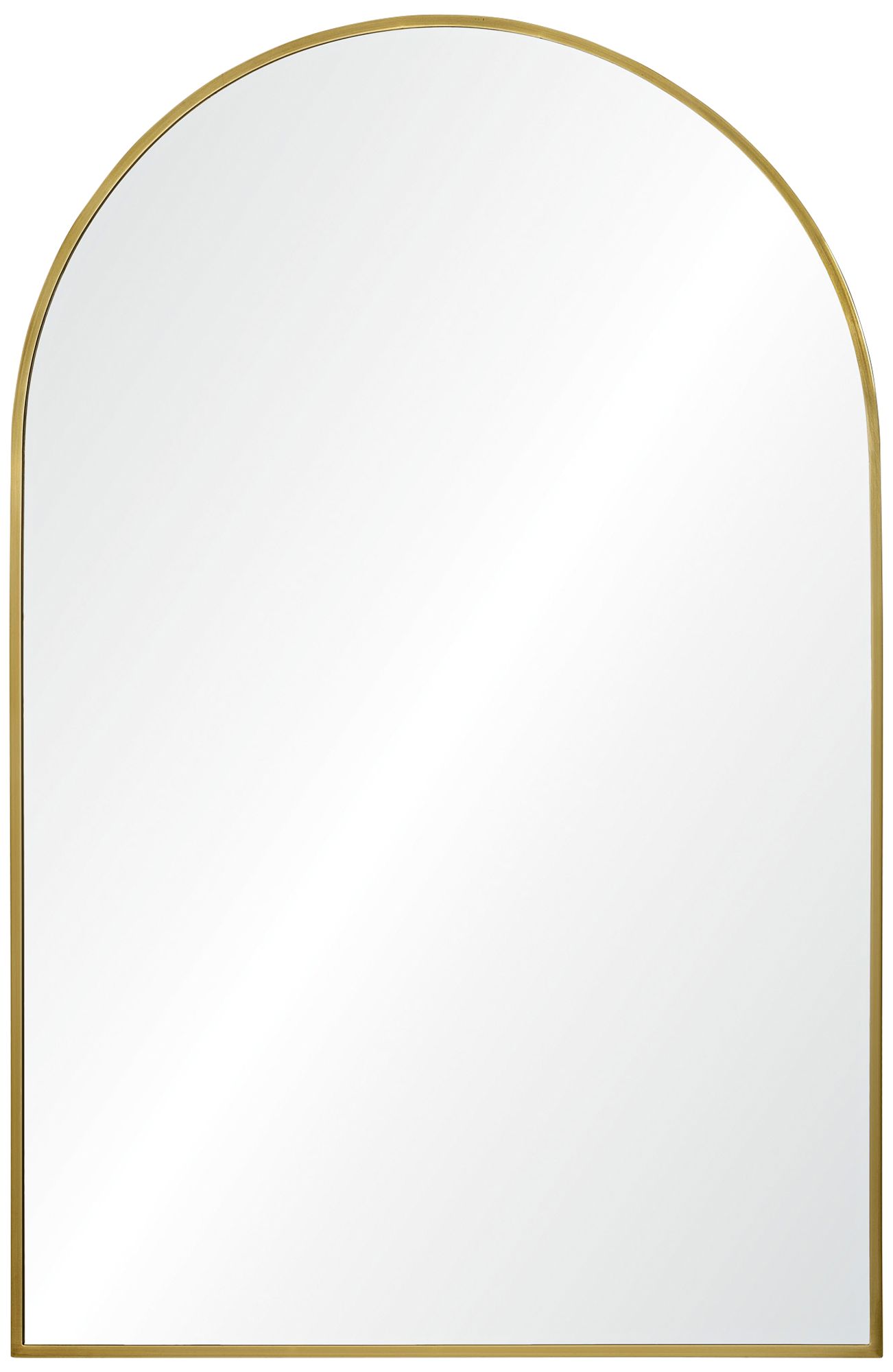 Renwil Durness 36"h Satin Brass Plated Arch Top Accent Wall Mirror