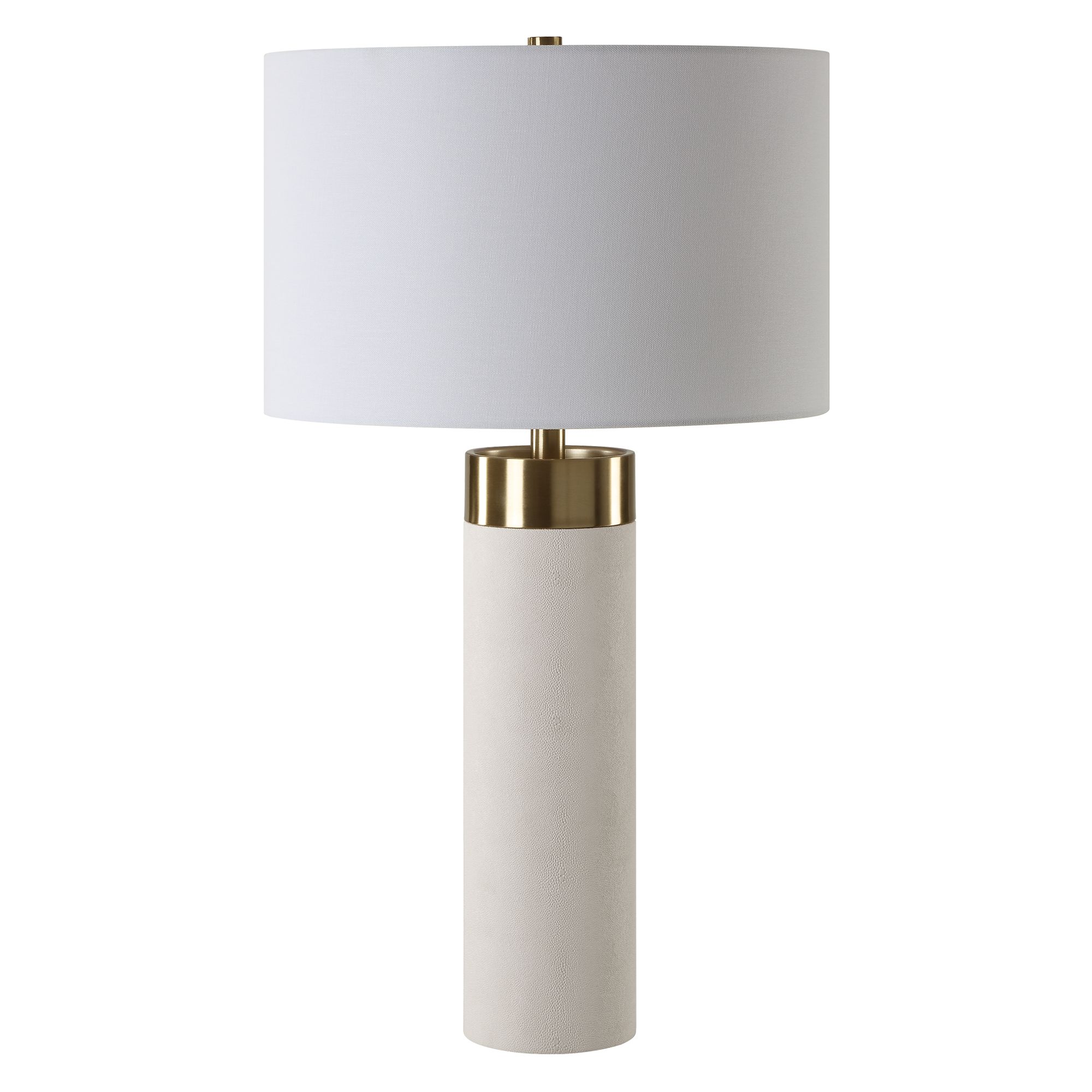 Uttermost Wessex 27 3/4" White and Brass Table Lamp