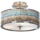 Marble Jewel Giclee Glow 14&quot; Wide Ceiling Light