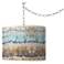 Marble Jewel Giclee Glow Plug-In Swag Pendant