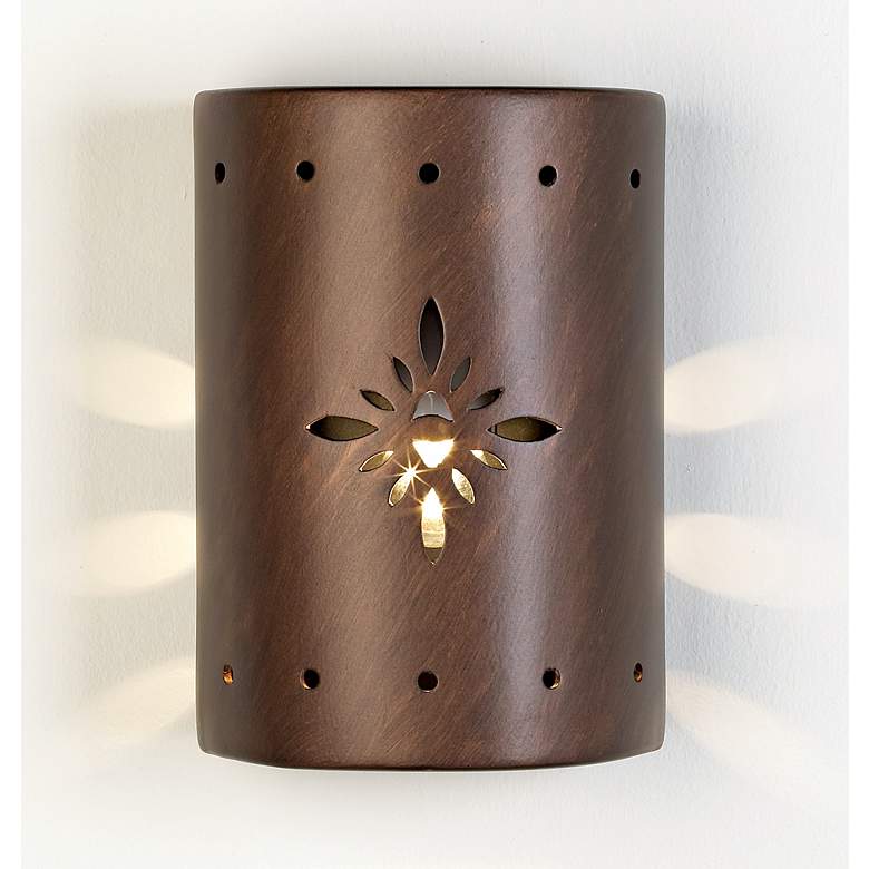 Ceramic Star Pattern Outdoor Wall Light