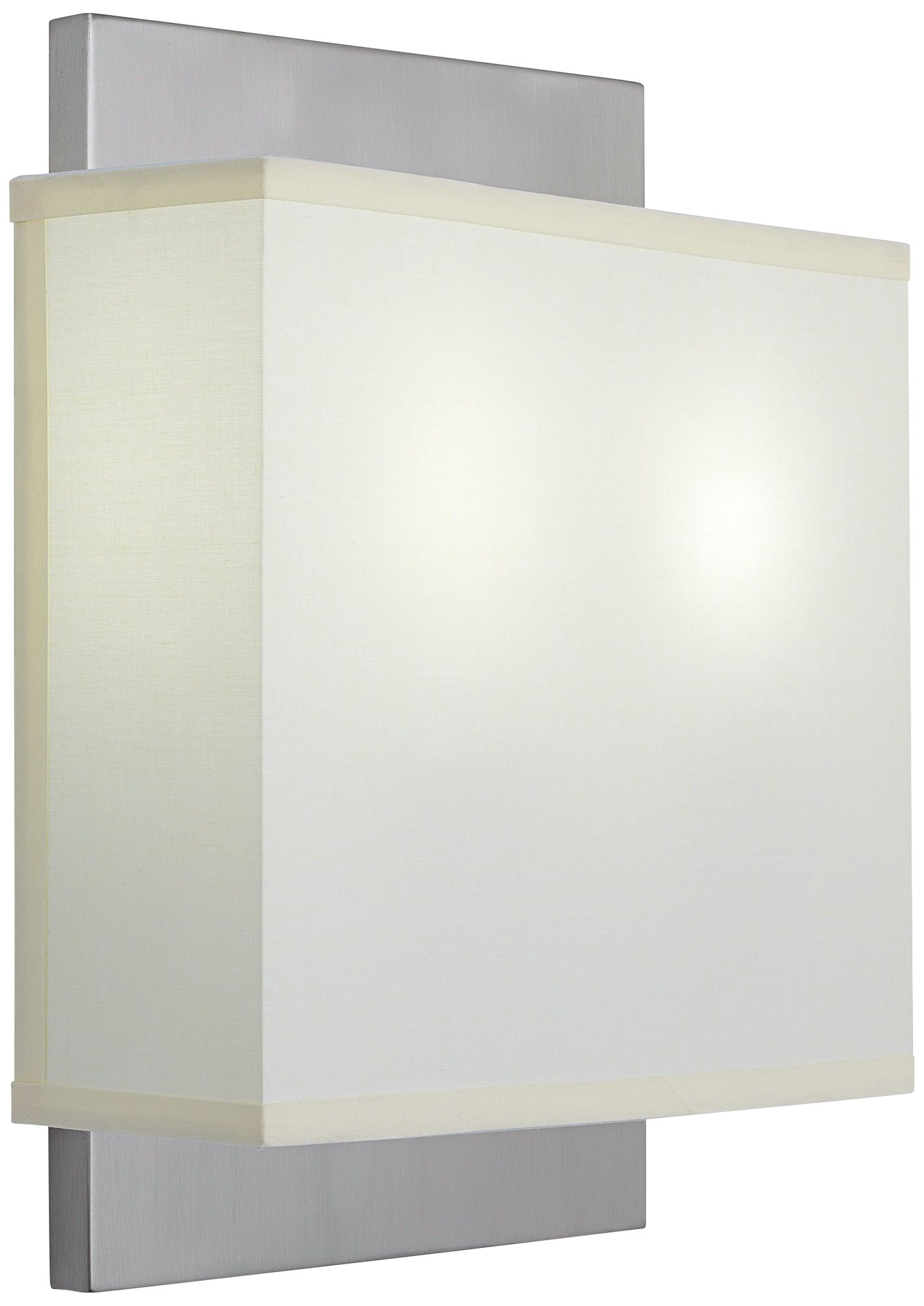 Rectangle Brushed Nickel Finish Modern Wall Light
