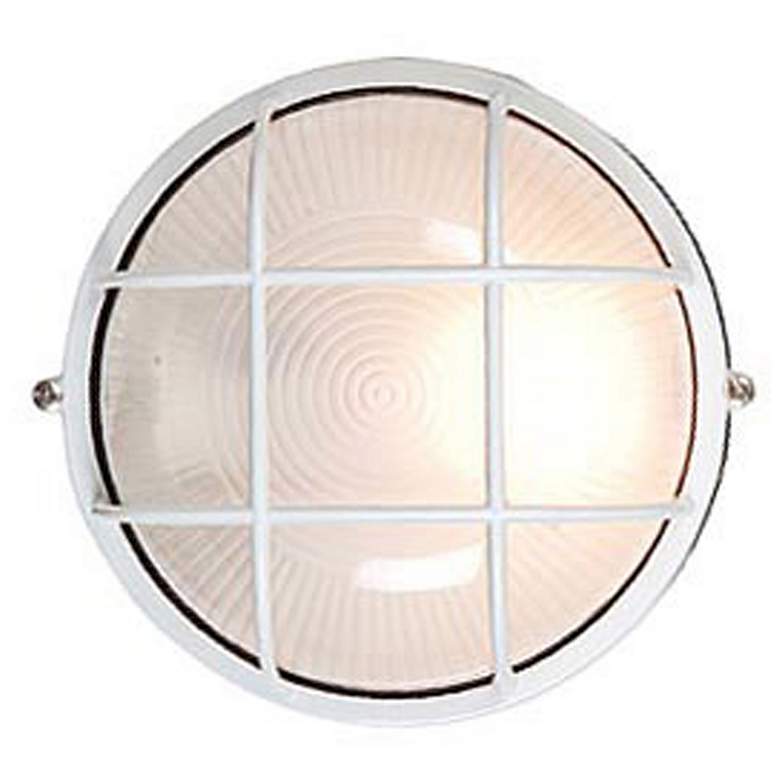 Image 3 Nauticus Collection 7" Round White Outdoor Wall Light