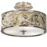 Venetian Marble Giclee Glow 14&quot; Wide Ceiling Light