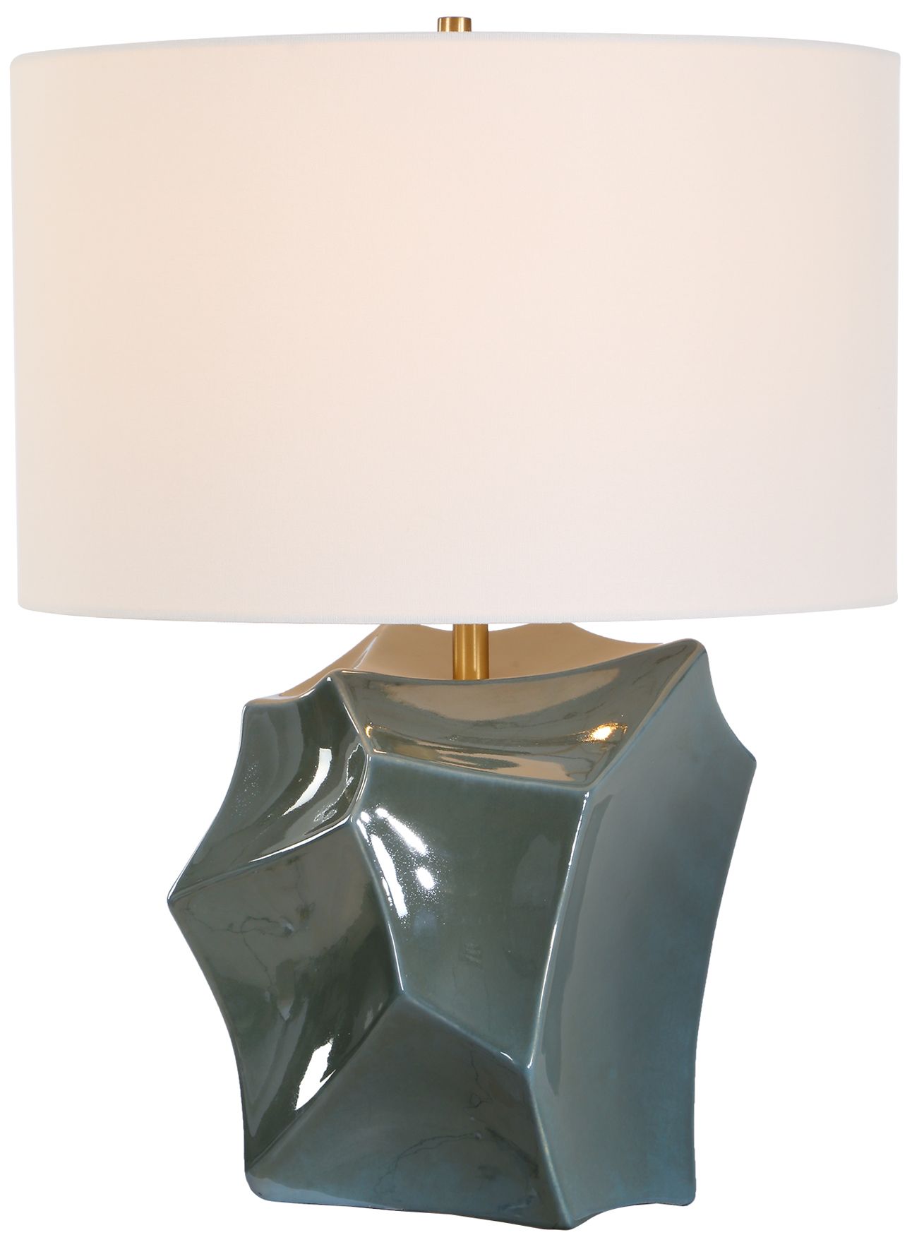 Uttermost Prisma 24" Teal Ceramic Table Lamp