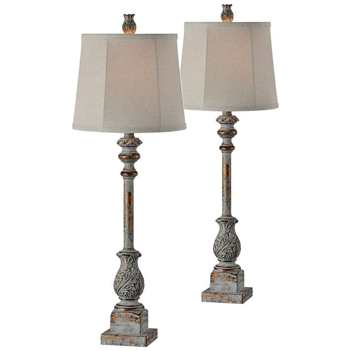 Forty West Tilly Blue And Gold Buffet, Old World Floor Lamps
