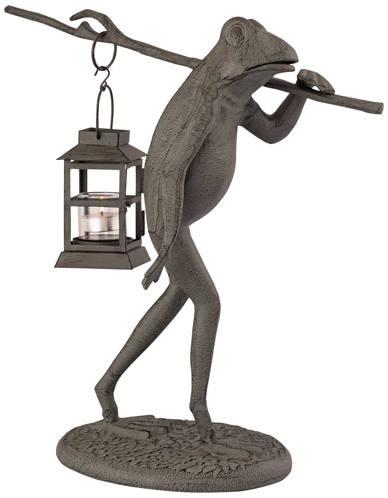 Walking Frog Lantern 17 1/2" High Verdigris Outdoor Statue 539F1