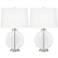 Clear Glass Fillable Carrie Table Lamp Set of 2