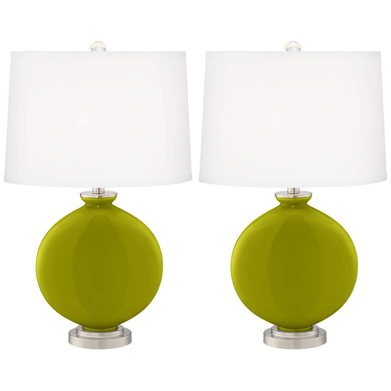 Olive Green Carrie Table Lamp Set of 2