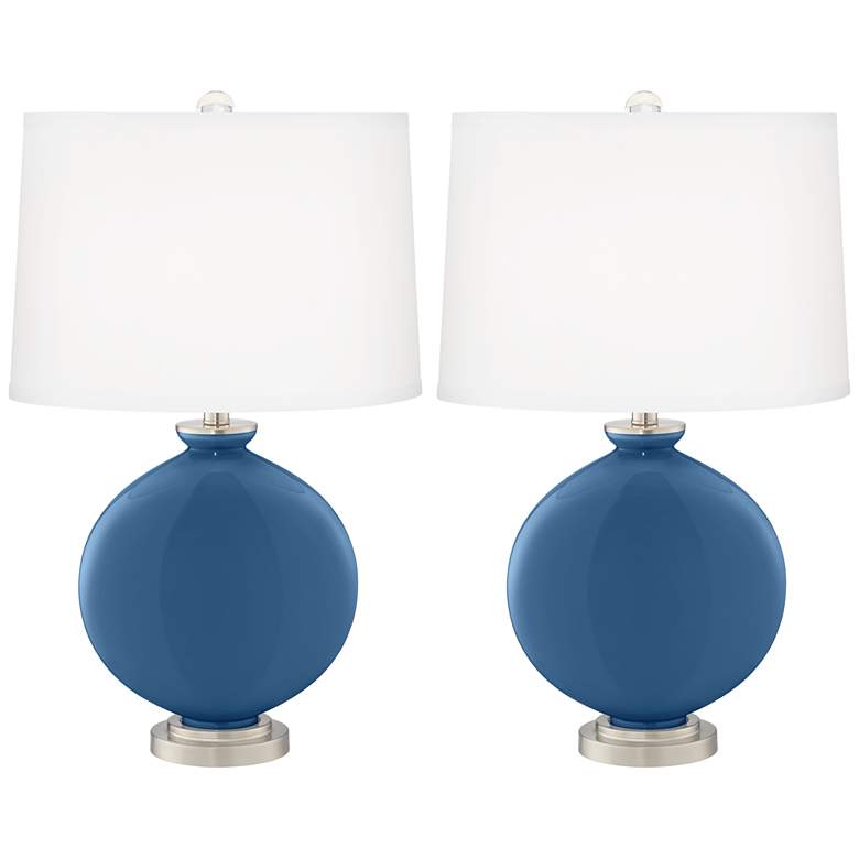 Regatta Blue Carrie Table Lamp Set of 2