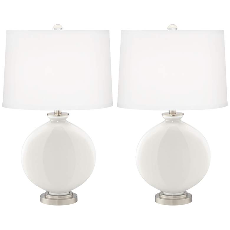 Winter White Carrie Table Lamp Set of 2