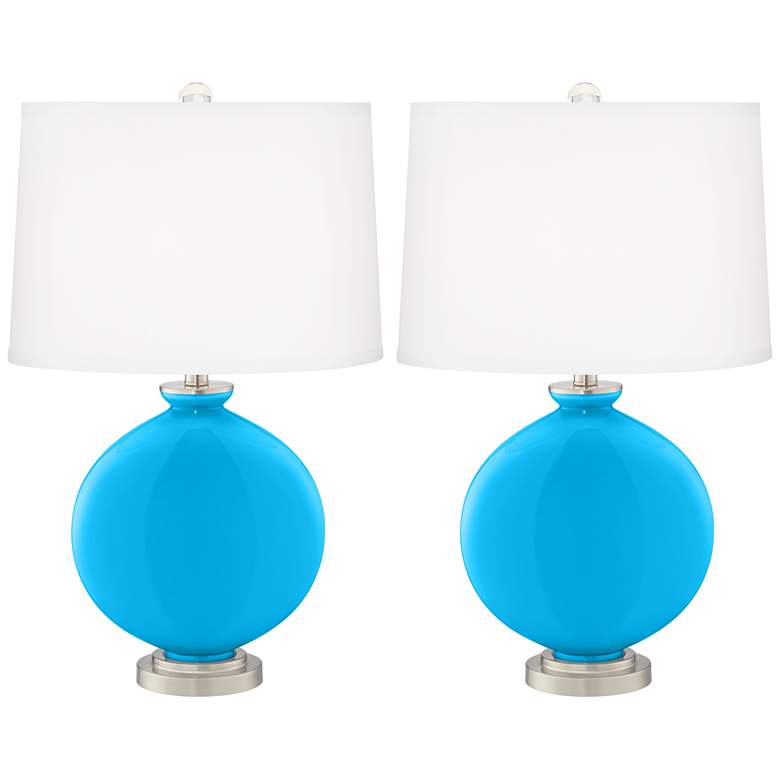 Sky Blue Carrie Table Lamp Set of 2