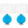 Sky Blue Carrie Table Lamp Set of 2