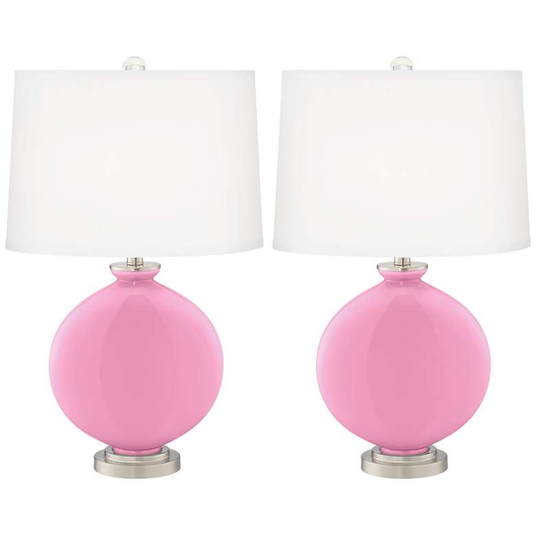 Candy Pink Carrie Table Lamp Set of 2