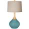 Reflecting Pool Natural Linen Drum Shade Wexler Table Lamp