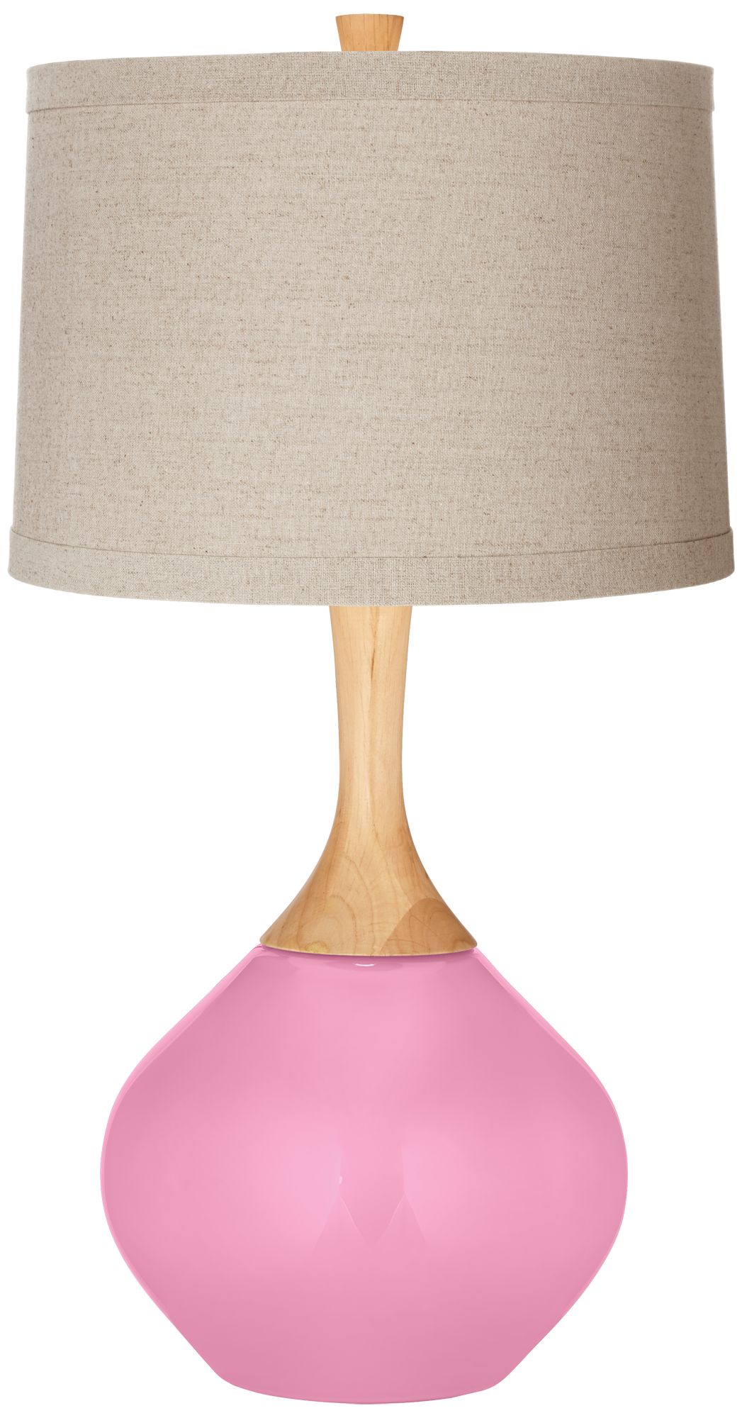pink glass lamp base