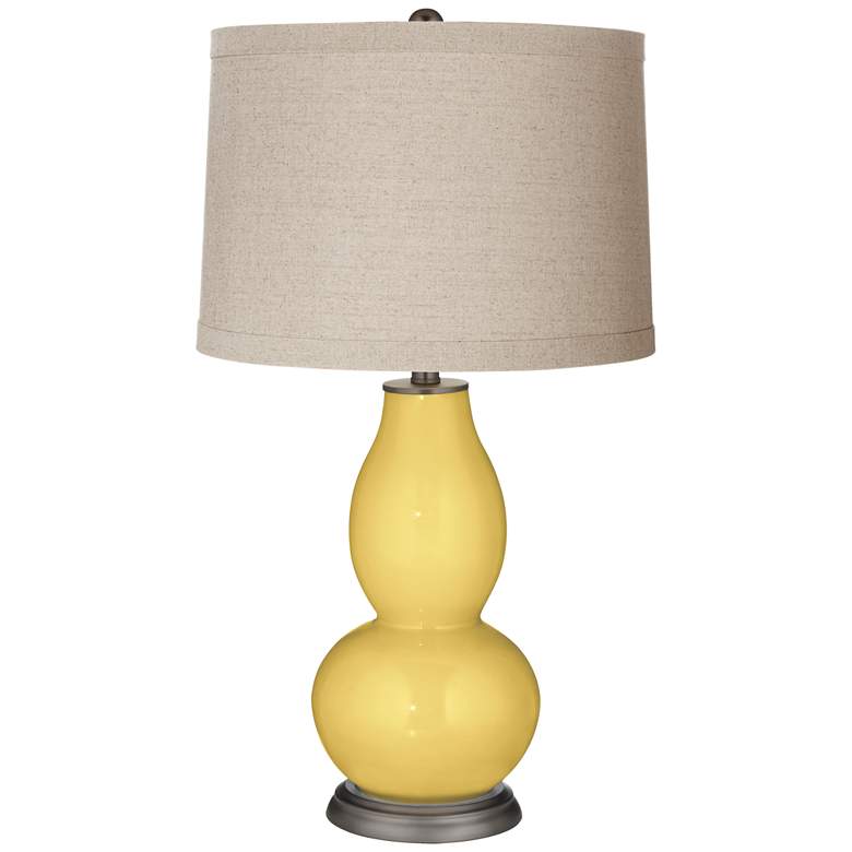 Image 1 Daffodil Linen Drum Shade Double Gourd Table Lamp