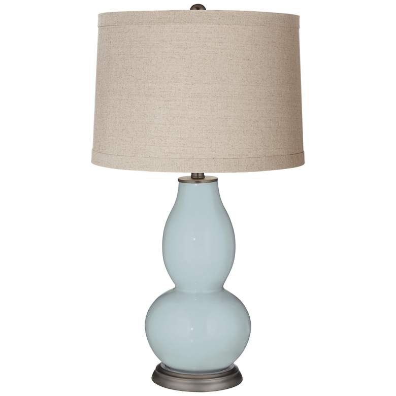 Image 1 Rain Linen Drum Shade Double Gourd Table Lamp