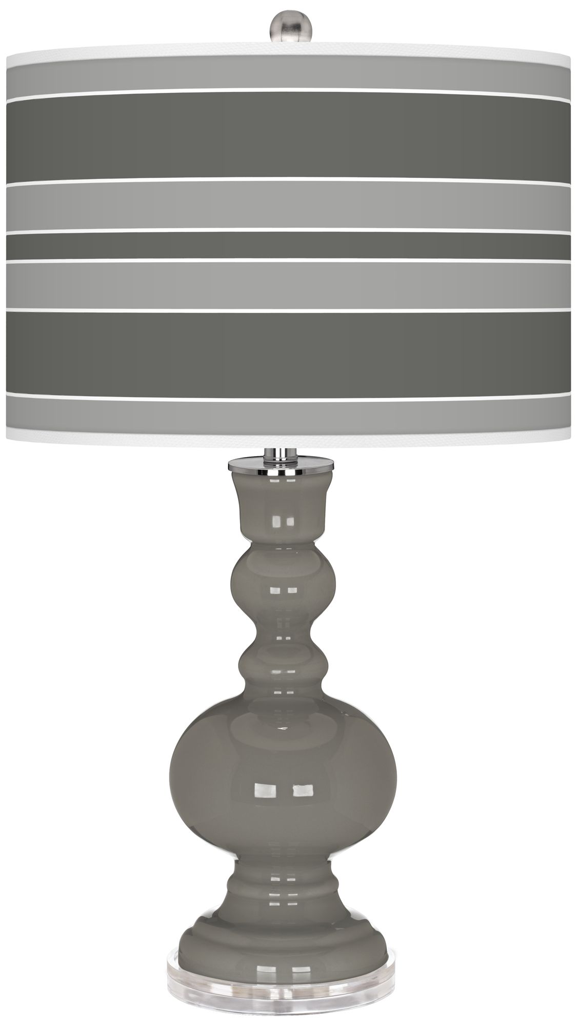 Gauntlet Gray Bold Stripe Apothecary Table Lamp