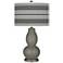 Gauntlet Gray Bold Stripe Double Gourd Table Lamp