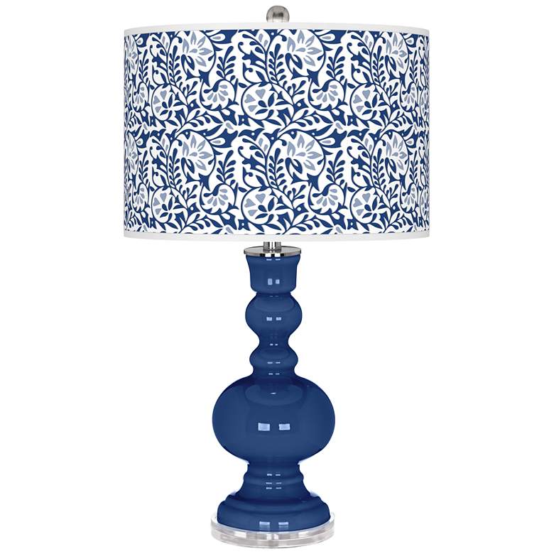 Monaco Blue Gardenia Apothecary Table Lamp