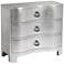 City Lights 34" Wide 3-Drawer Champagne Silver Leaf Chest