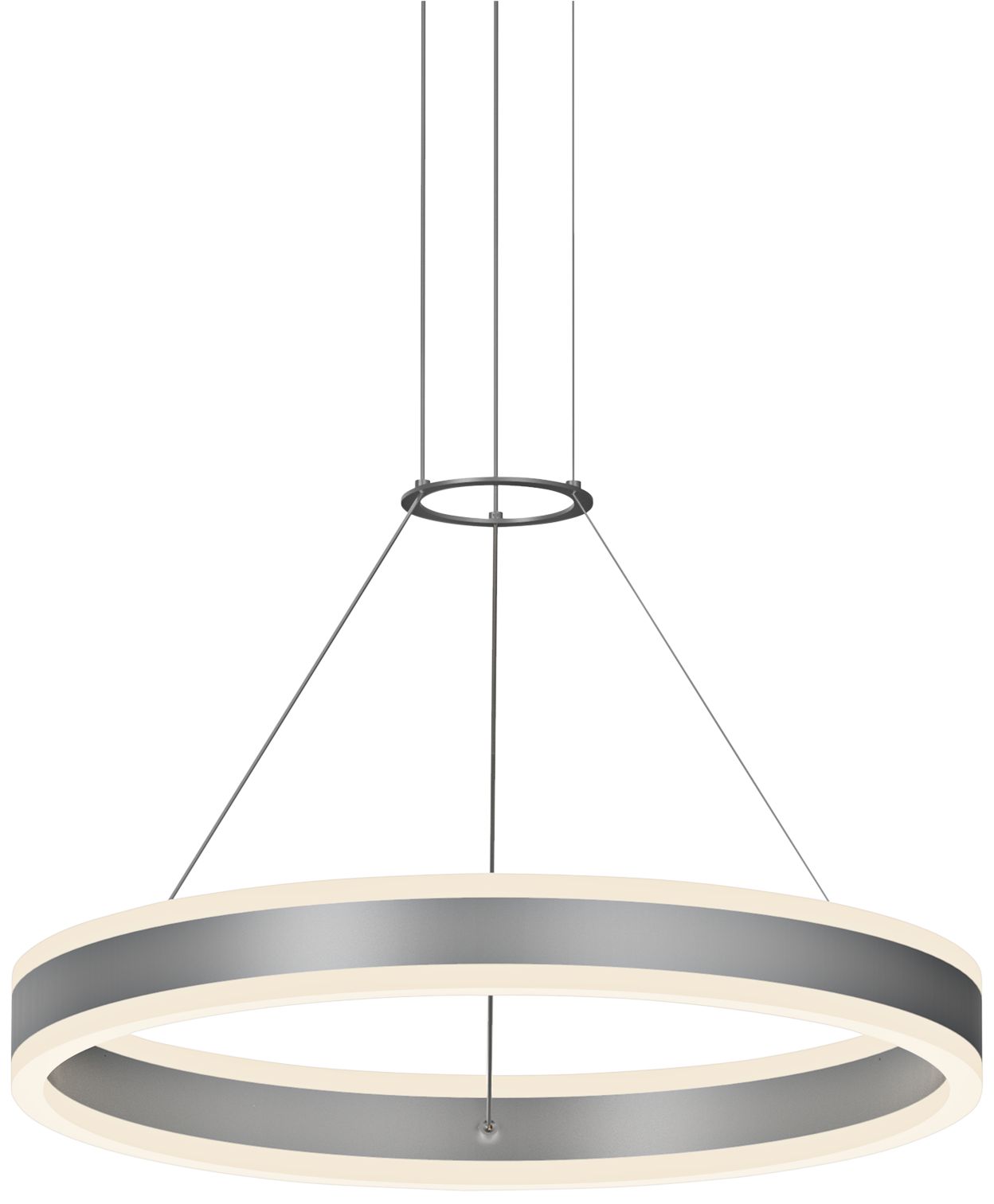 Double Corona 23 3/4" Wide Aluminum 2-Light LED Pendant