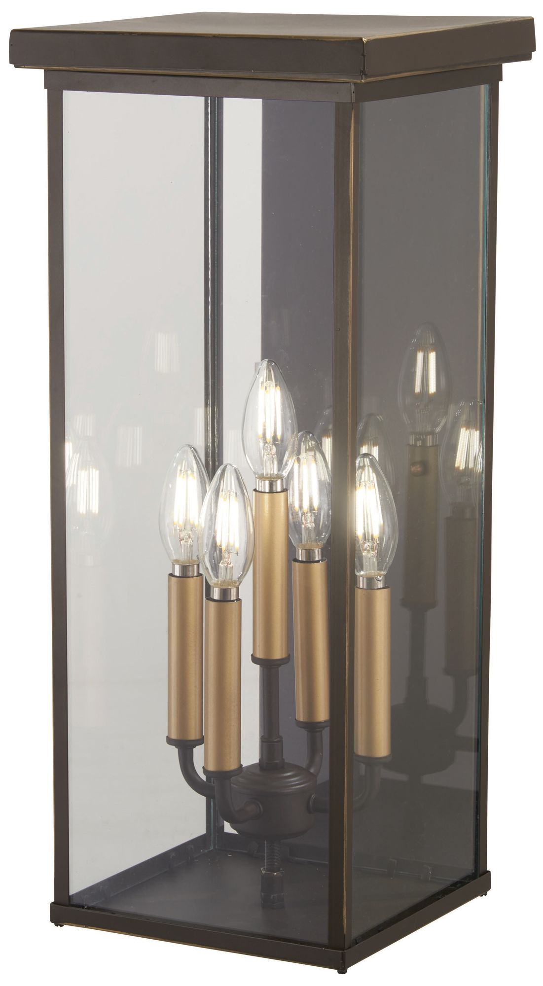 Casway 22" High Oil-Rubbed Bronze Outdoor Pocket Wall Light