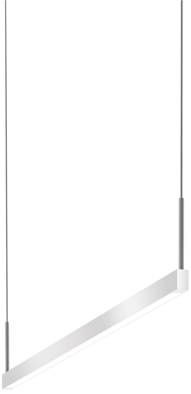 Thin-Line 36" Wide Satin Aluminum One-Sided LED Pendant