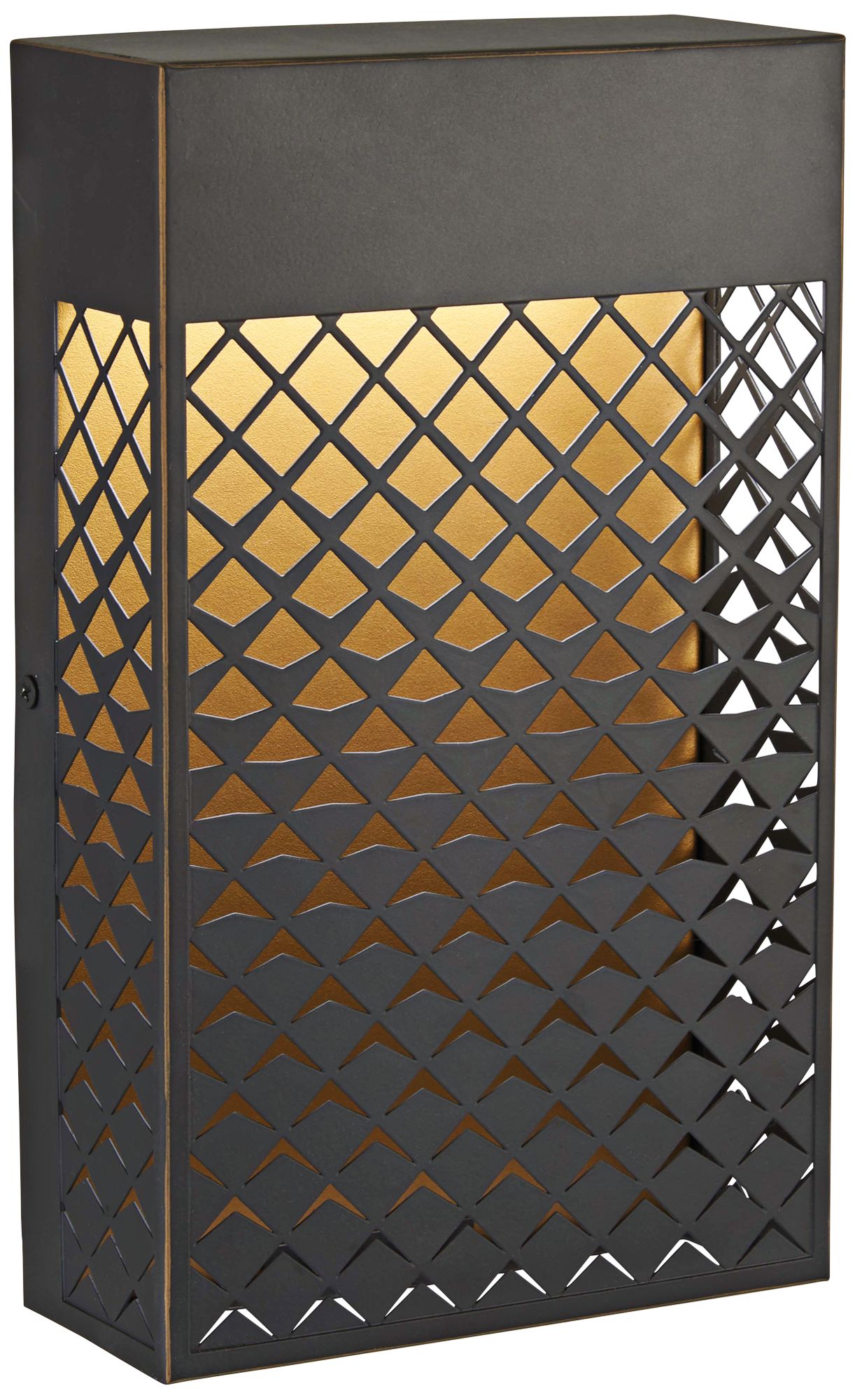 Guild 11" High Bronze and Gold LED Outdoor Pocket Wall Light