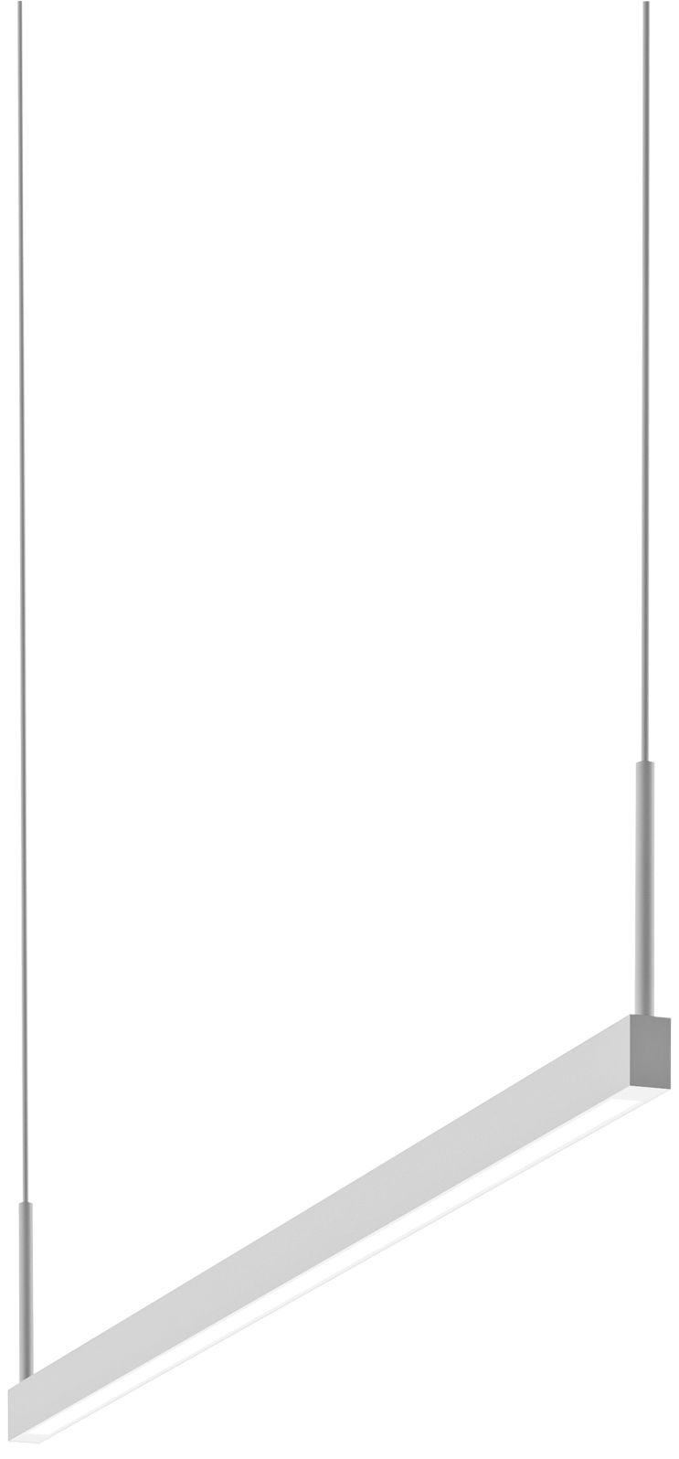 Thin-Line 36"W White Two-Sided LED Kitchen Island Pendant