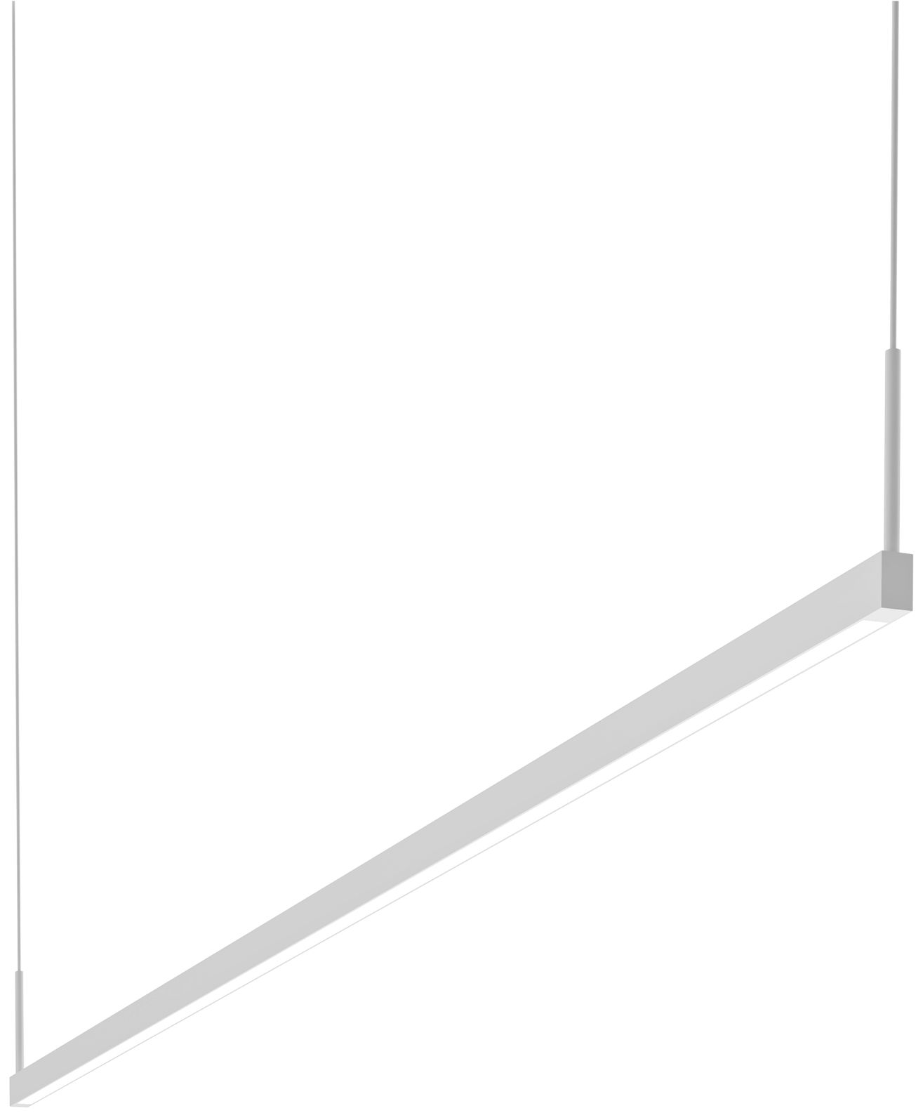 Thin-Line 72"W White Two-Sided LED Kitchen Island Pendant