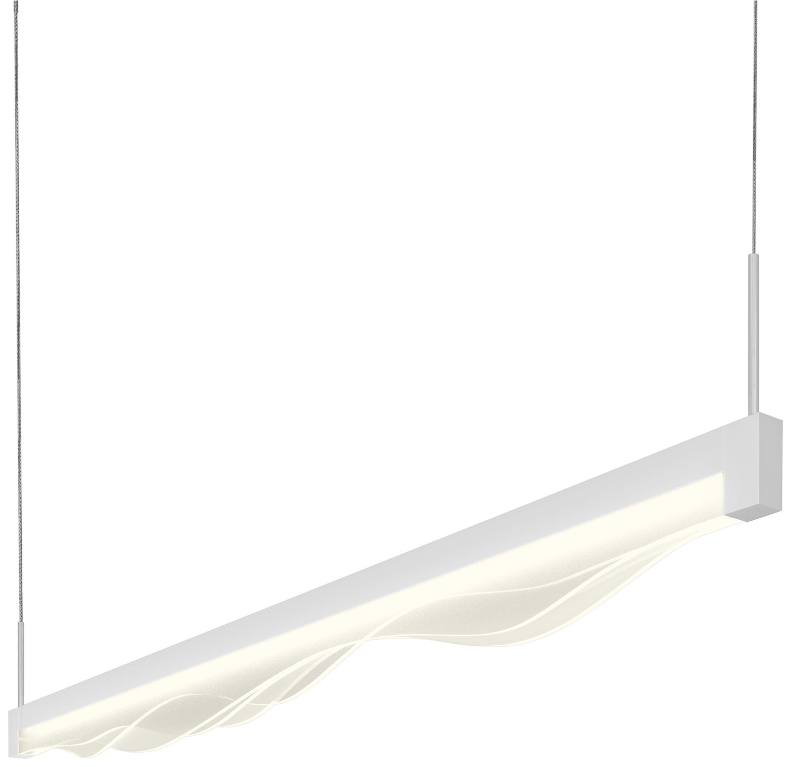 Wave Bar 36 1/2" Wide White LED Kitchen Island Light Pendant