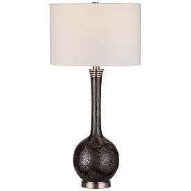 Uttermost Cosmos Ebony and Charcoal Bubble Glass Buffet Lamp