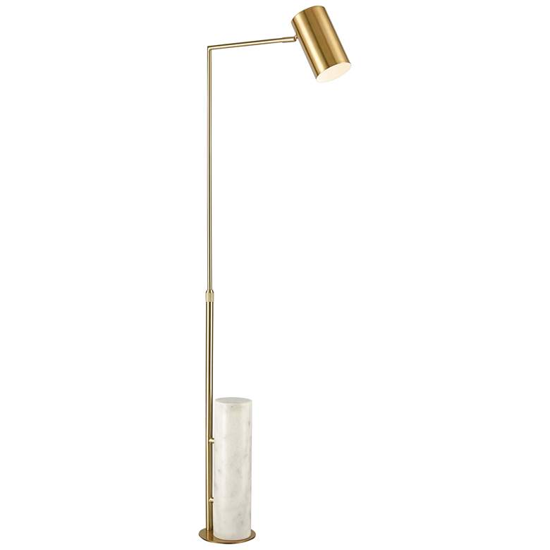 Dimond Dien Honey Brass Metal Adjustable LED Arc Floor Lamp