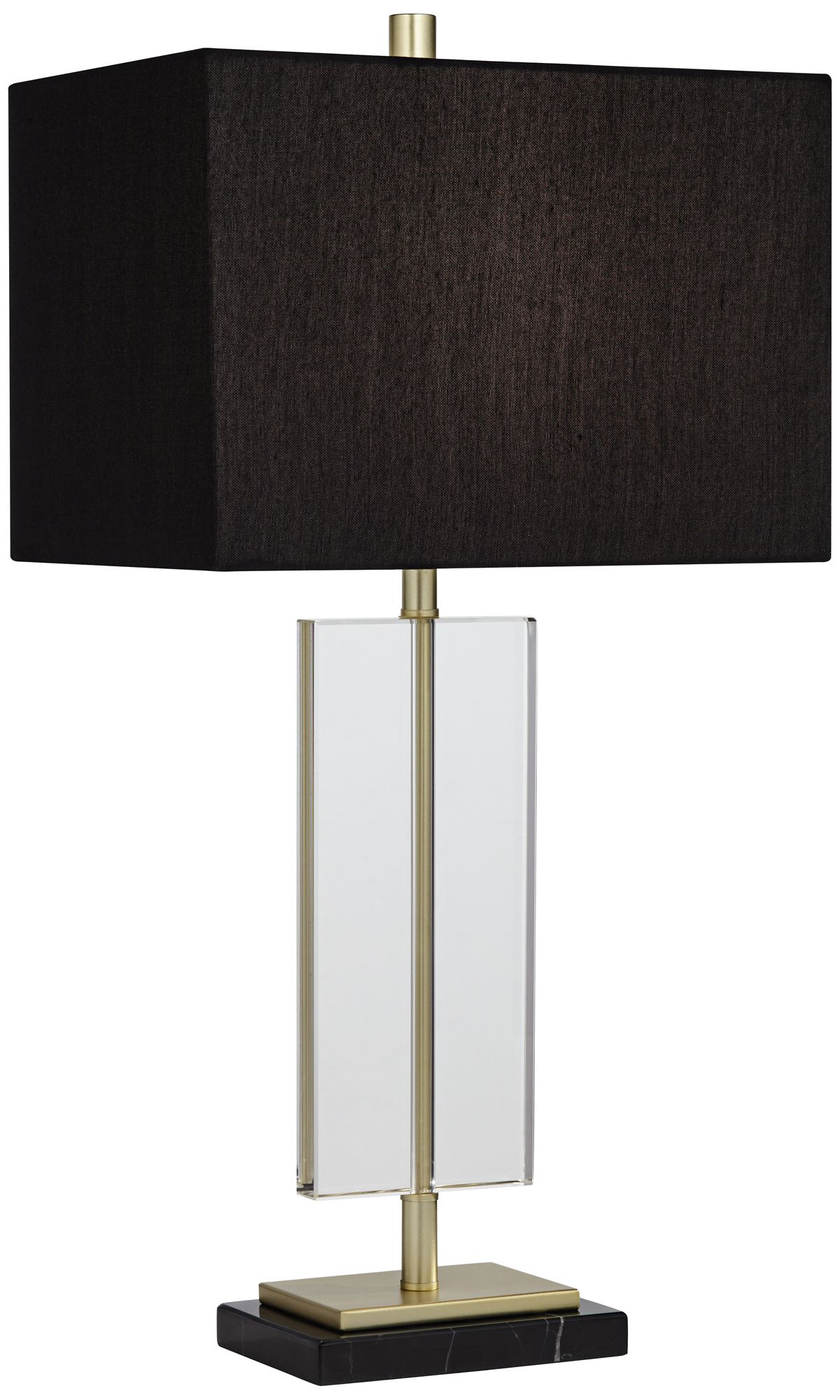 Possini Euro Design Collins Black Shade and Acrylic Luxe Modern Table Lamp