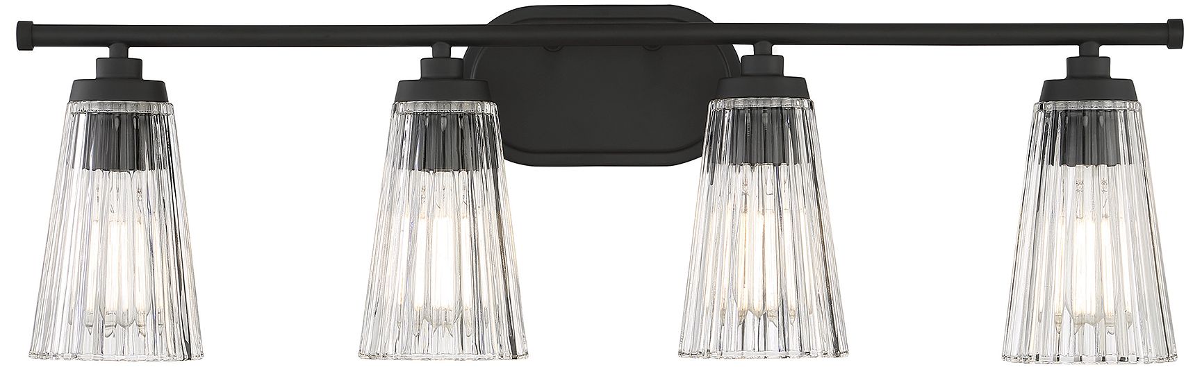 Savoy House Chantilly 31"w Matte Black 4-light Bath Light