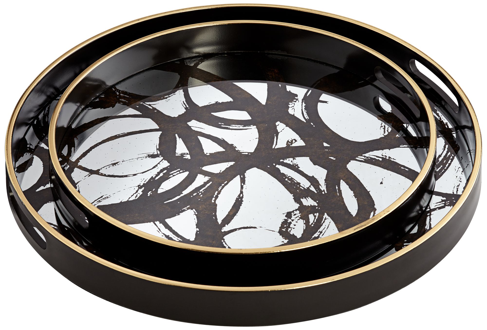 gold circle tray