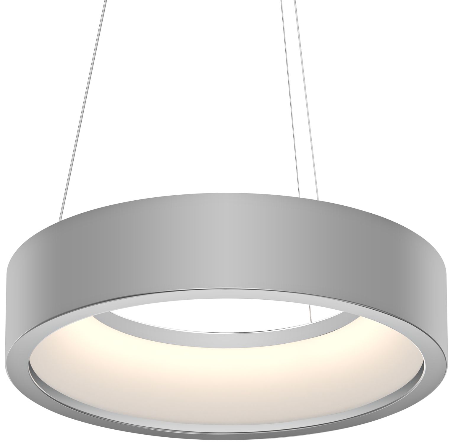 Tromme 18" Wide Satin Aluminum LED Pendant Light