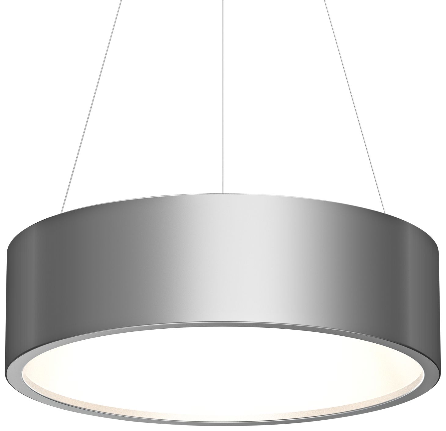 Tromme 24" Wide Satin Aluminum LED Pendant Light