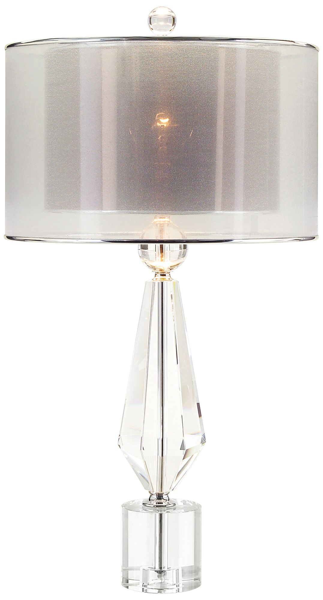 John Richard Sophisticated Crystal Double Shade Table Lamp