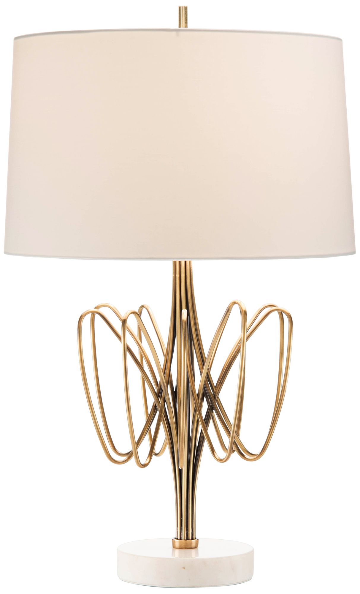 John Richard Twisted Brass Bloom Table Lamp