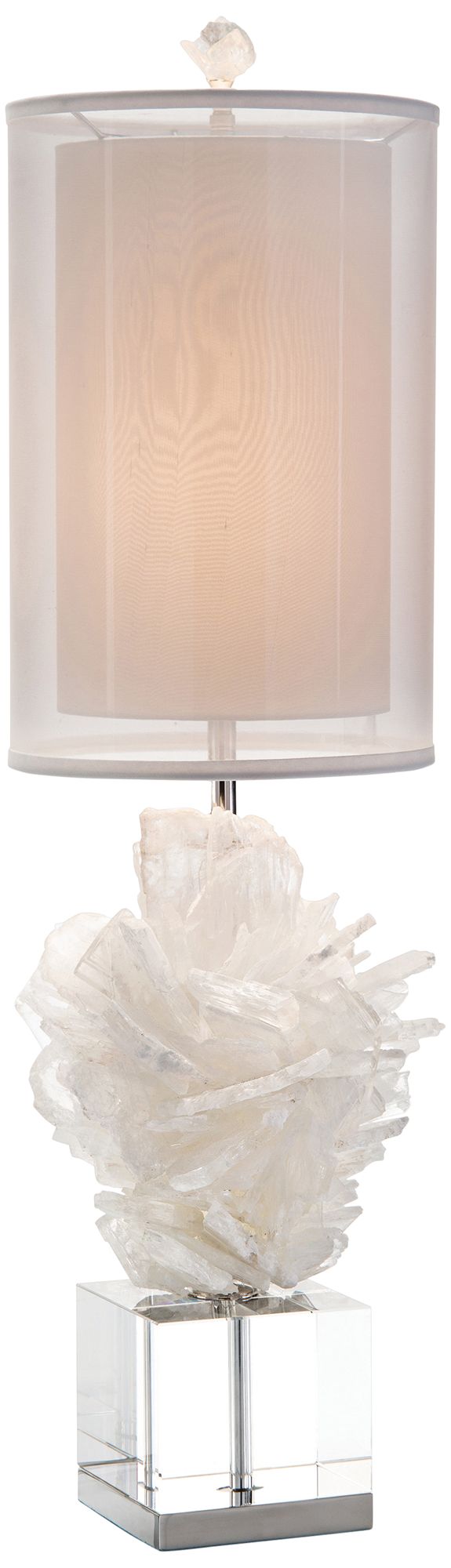 selenite table lamp