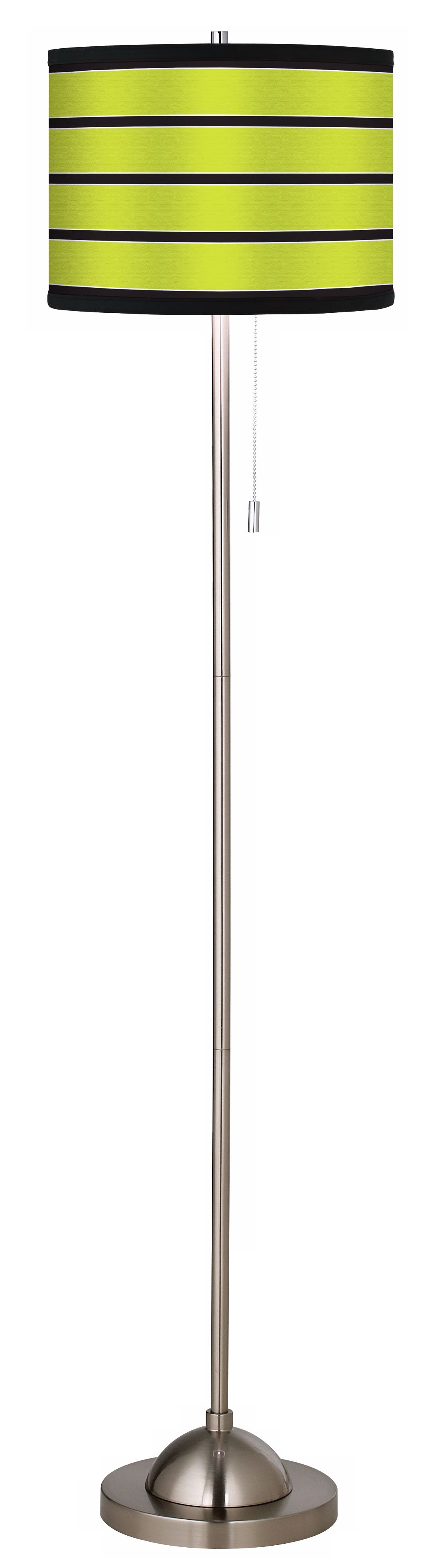 Giclee Bold Lime Green Stripe Floor Lamp