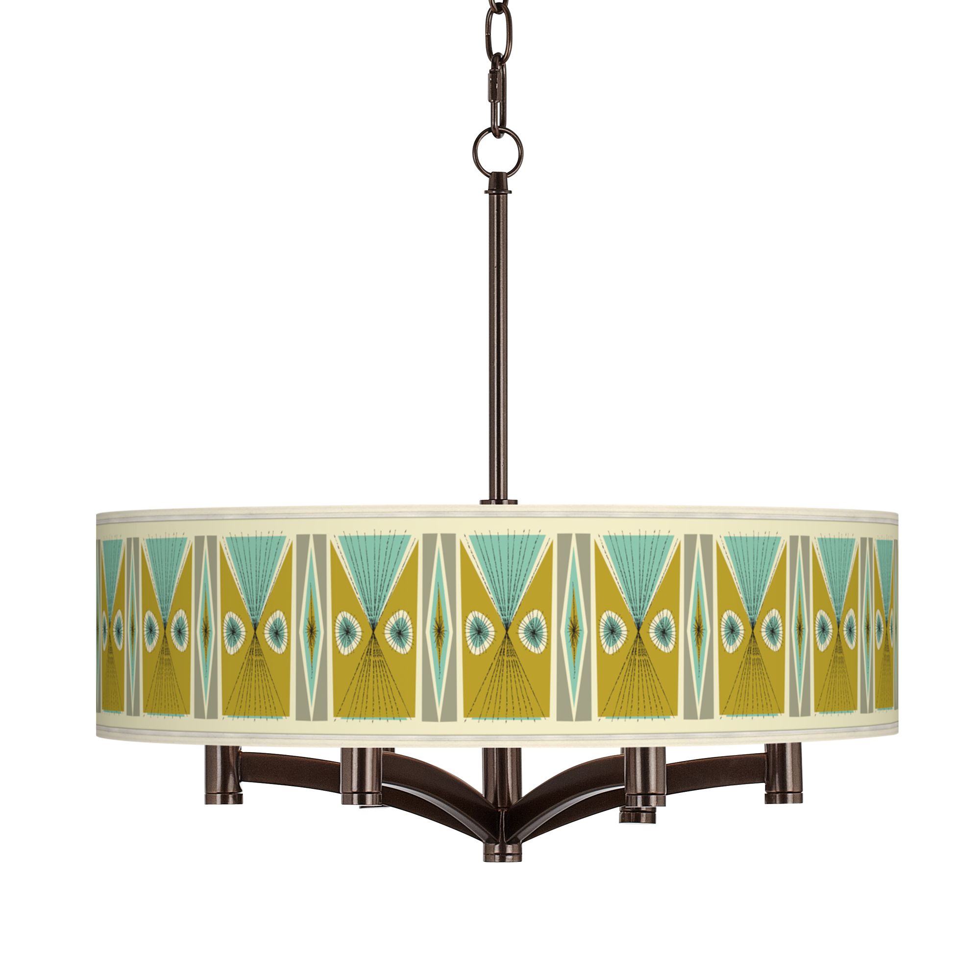Vernaculis III Ava 6-Light Bronze Pendant Chandelier