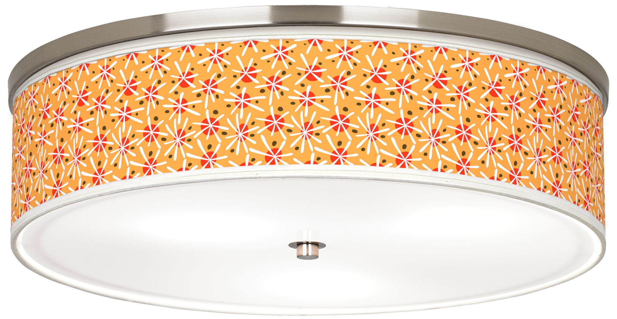 Orange Mid Century Flush Mount Close To Ceiling Lights