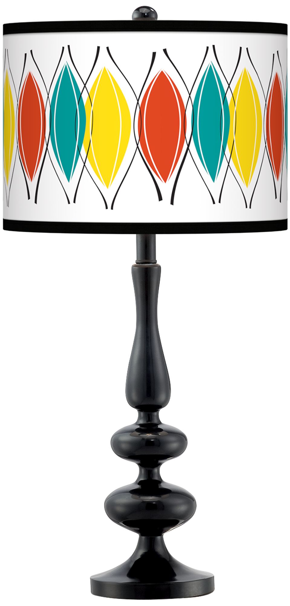 Harmonium Giclee Paley Black Table Lamp
