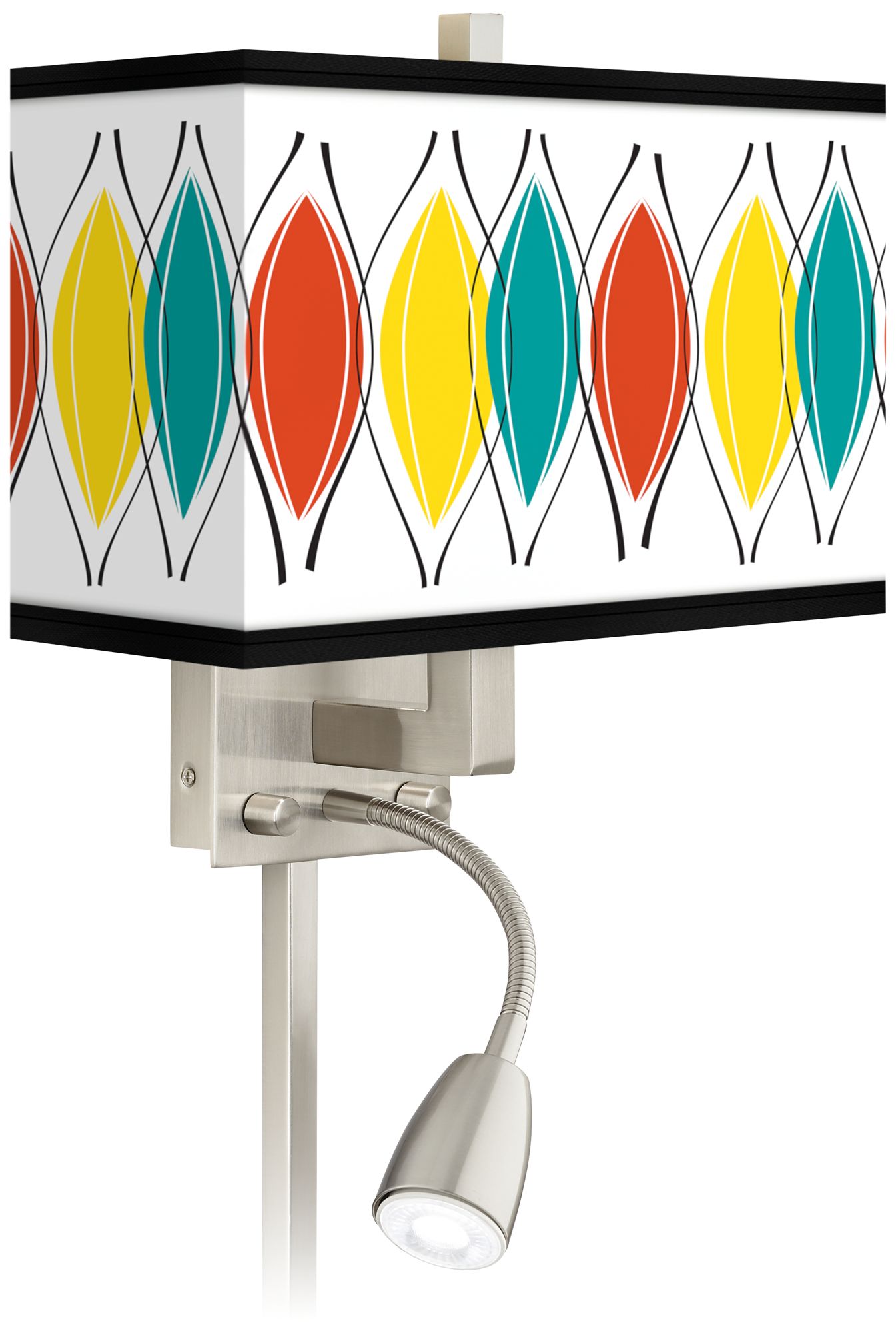 Harmonium Giclee Glow LED Reading Light Plug-In Sconce