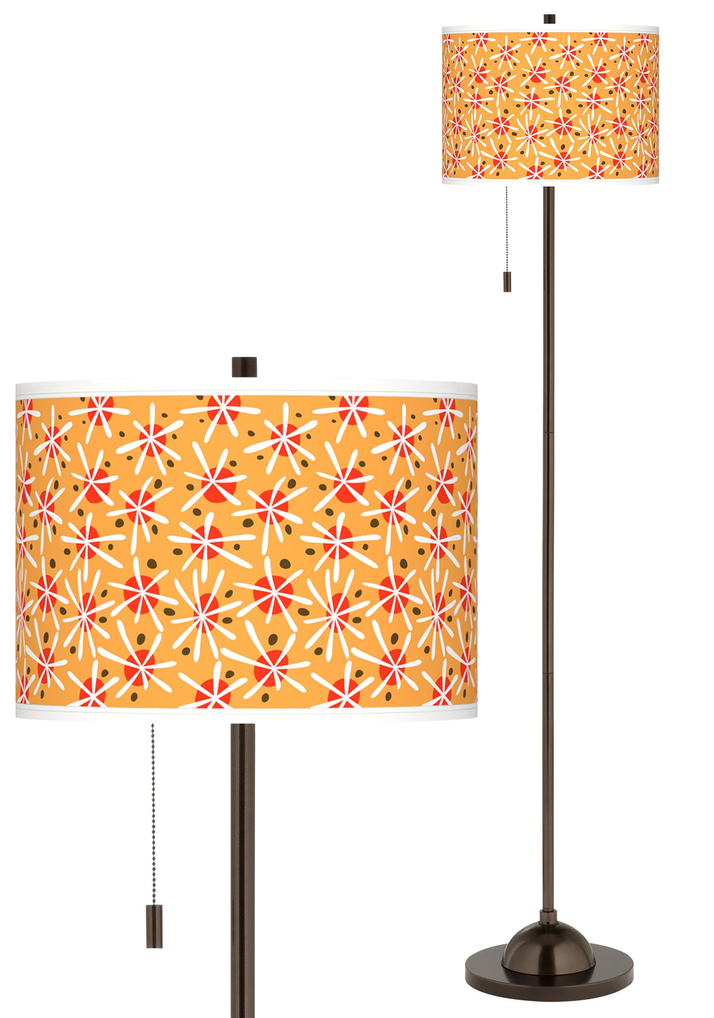 Seastar Giclee Glow Bronze Club Floor Lamp